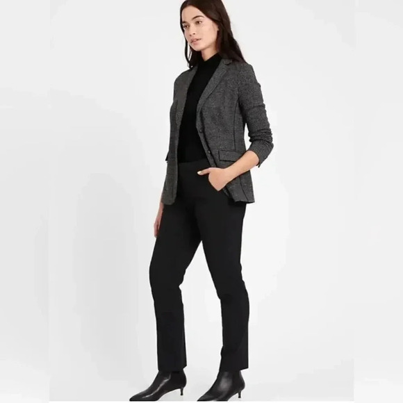 Banana Republic Ryan Slim Straight-Fit Washable Wool-Blend Pant Size 12 - Picture 2 of 9